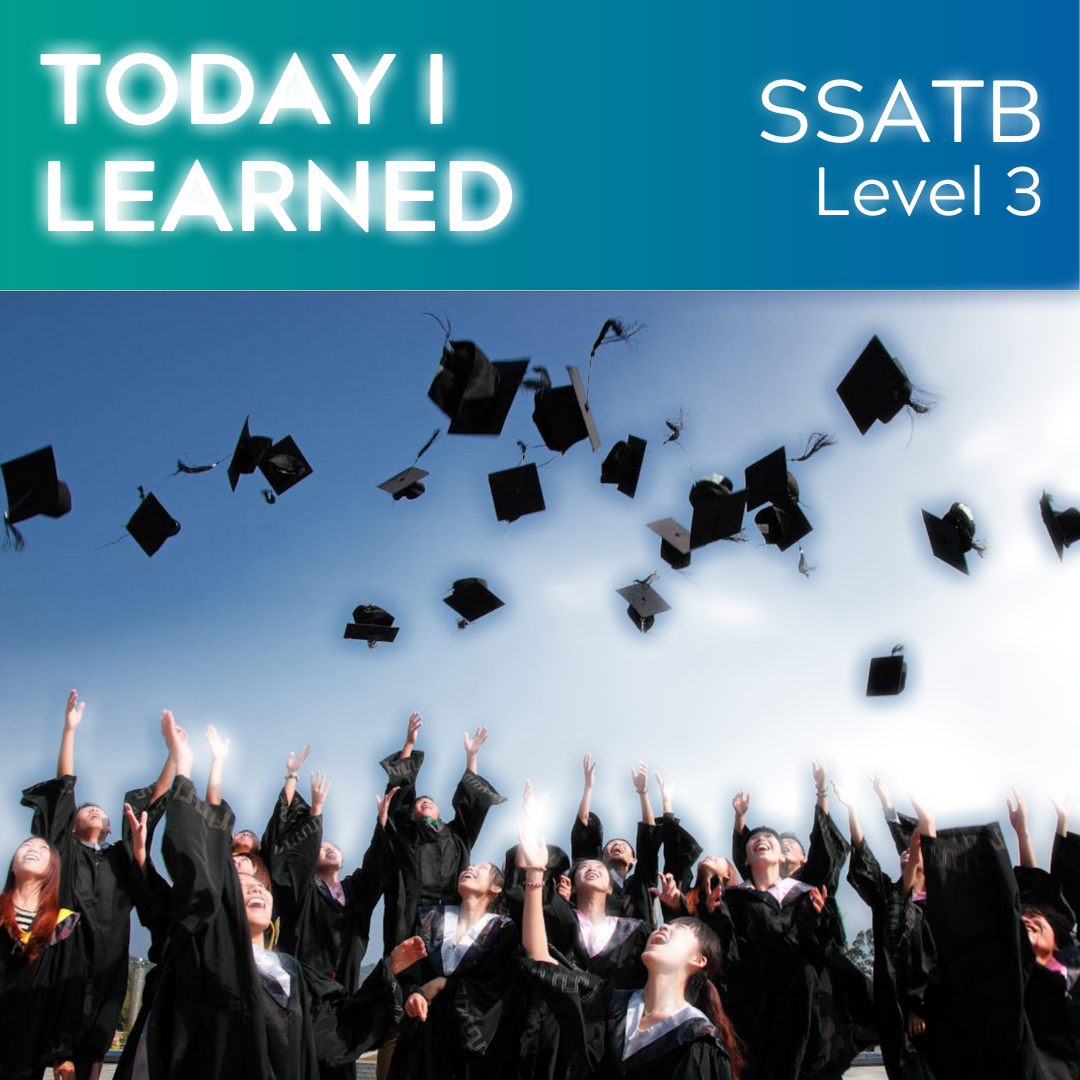Today I Learned (SSATB - L3)
