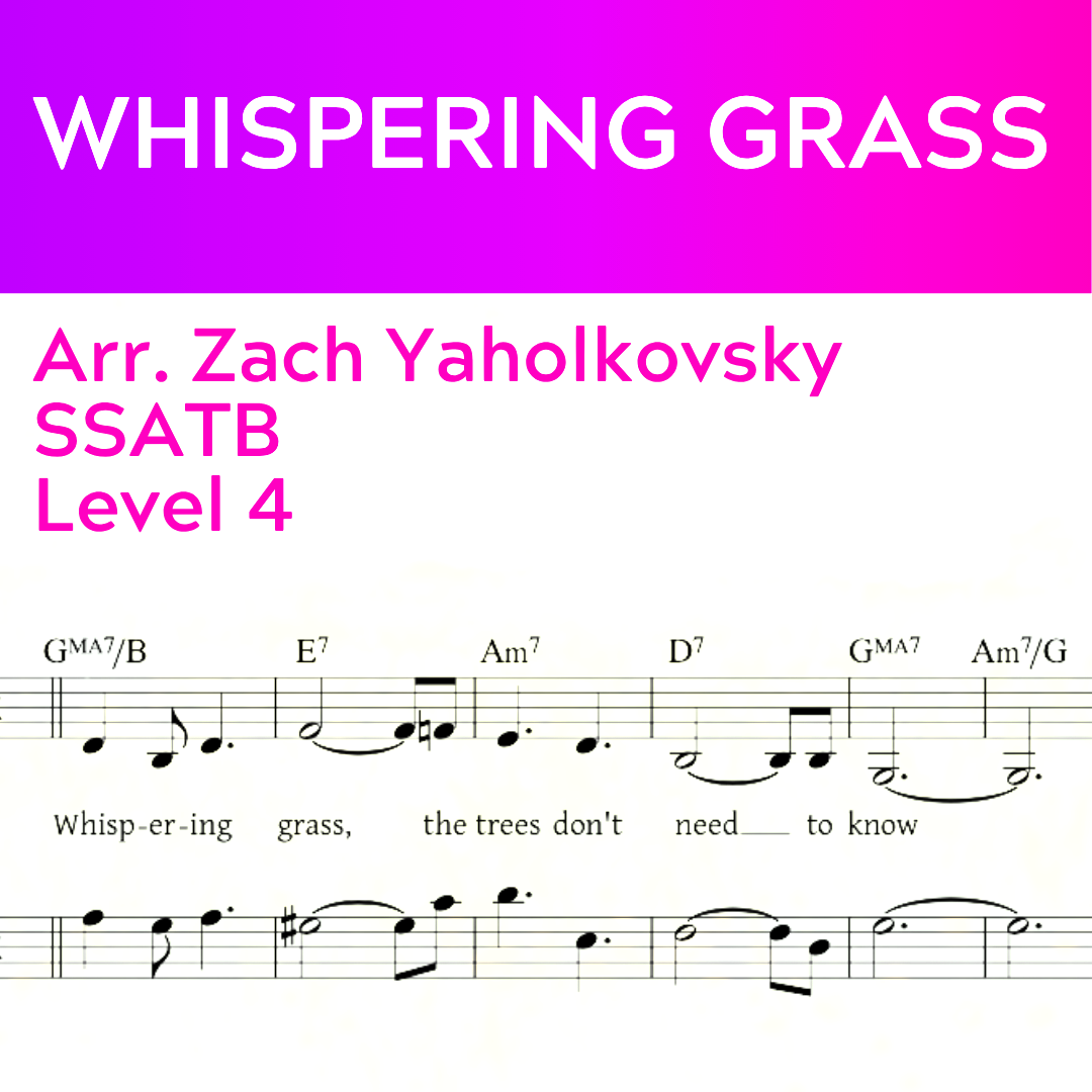 Whispering Grass - (SSATB L4)